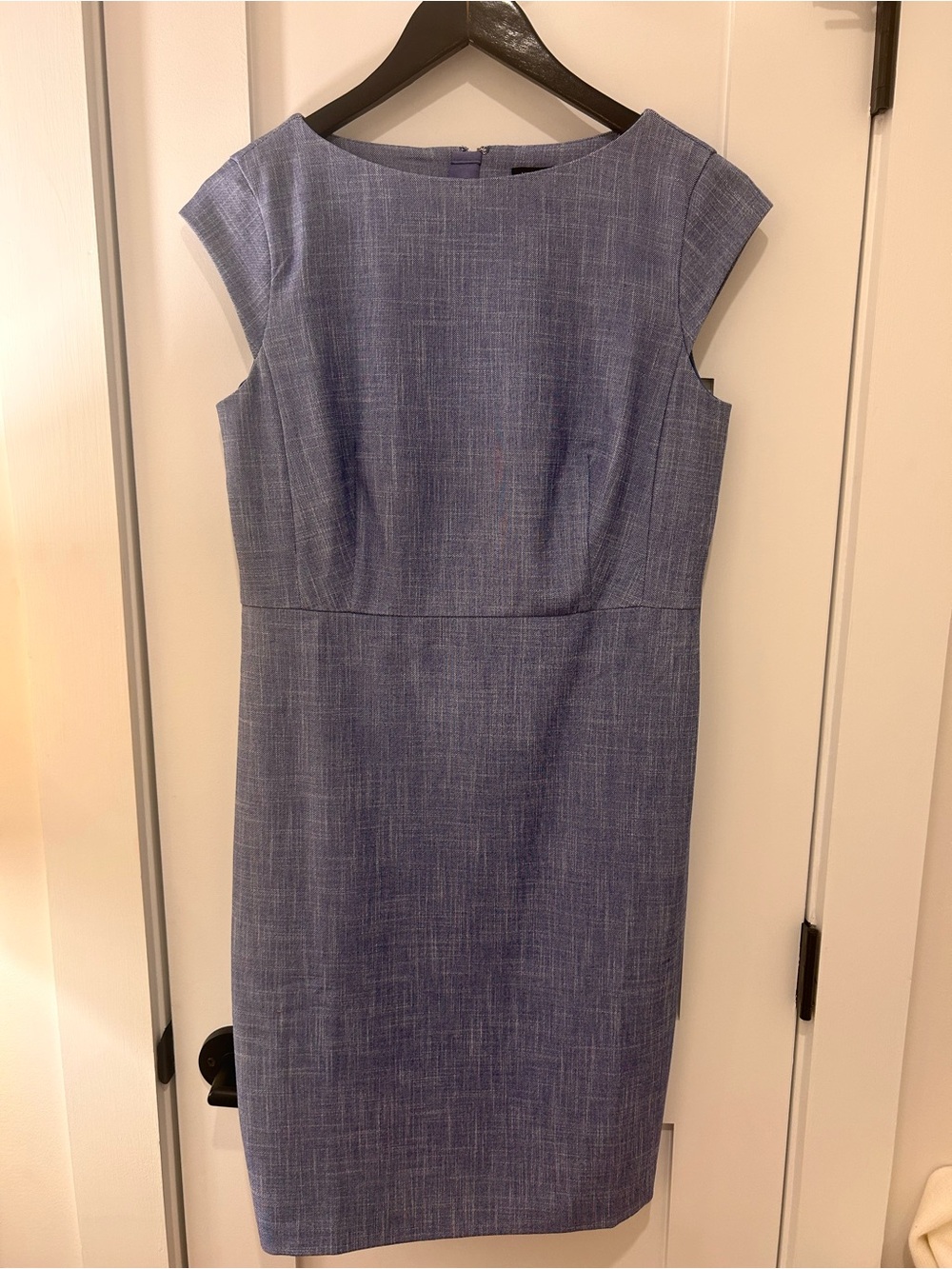Ann Taylor Cap Sleeve Dress in Heather Blue